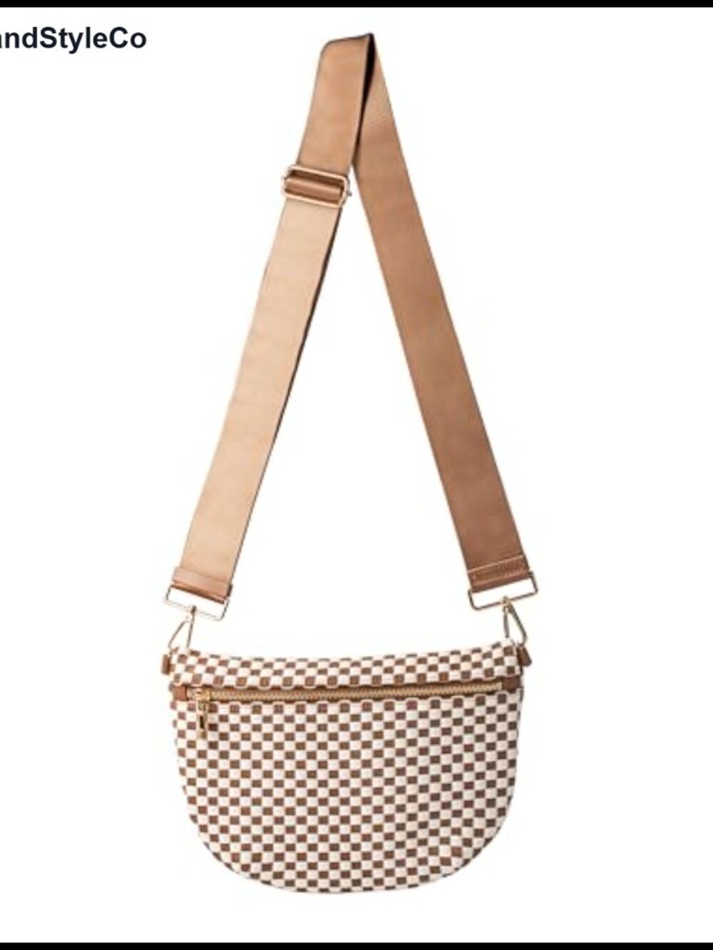 Woven Vegan Leather Crossbody Sling Bag with Adjustable Strap